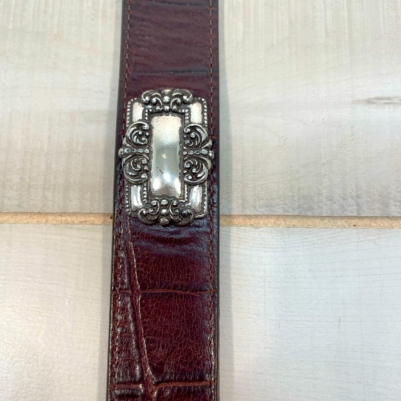Vintage Brown Leather Belt With Ornate Silver Detail 1993 - Picture 4 of 8